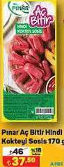 PINAR AÇ BİTİR HİNDİ KOKTEYL SOSİS 170 G PINAR AÇ BİTİR HİNDİ KOKTEYL SOSİS 170 G